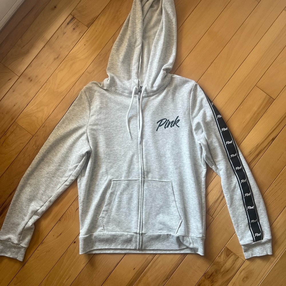 VS Pink White Jacket: Size Medium
